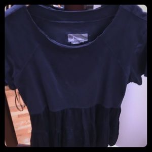 New Anthropologie Blue Sweater w Ruffled bottom